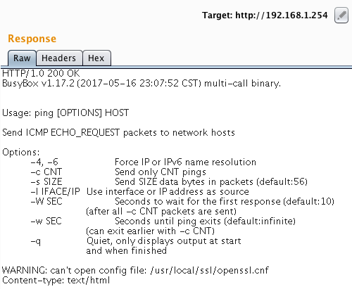 Figure 3 - Ping command