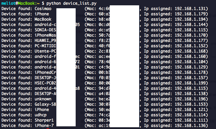 Figure 2 - Devices enumeration